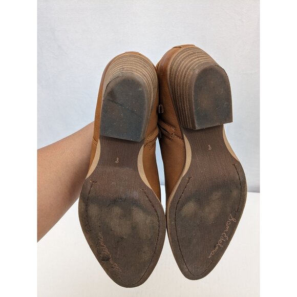 Sam Edelman Western Leather Ankle Booties Women Size 8 Boho Buckle Block Heel - Picture 7 of 13